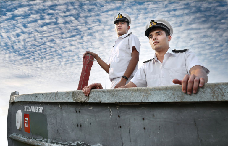 The illustration shows the two marine engineers.