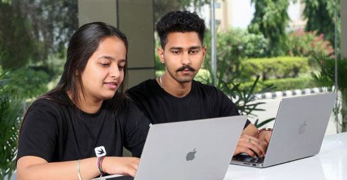 Computer Science Engineering students working on AI and cloud computing projects in CSE AI Future Technologies program