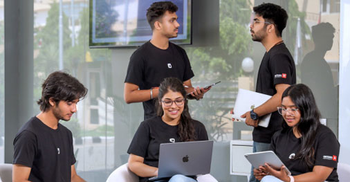 Students studying artificial intelligence in B.E. CSE with AI & Machine Learning at Chitkara University