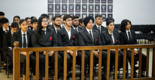 law students practicing law in 5 year ba llb integrated program