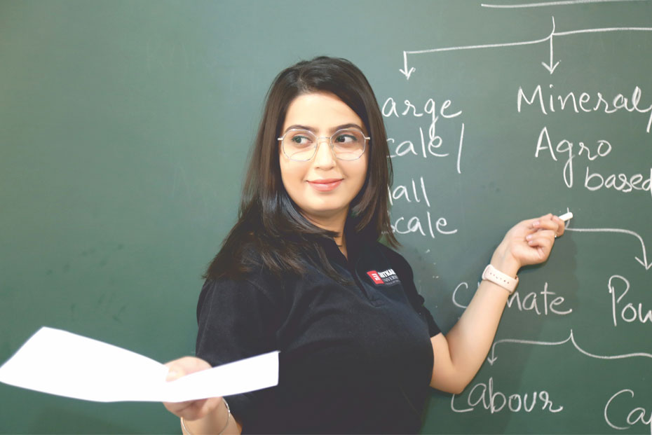 4-Year Integrated Teacher Education Programme (ITEP) Secondary Programme Student demonstrating at Chitkara University Punjab