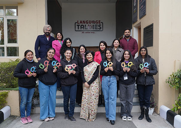 Faculty and students of the 4-Year Integrated Teacher Education Programme (ITEP) Secondary Programme at Chitkara University Language Tones Centre