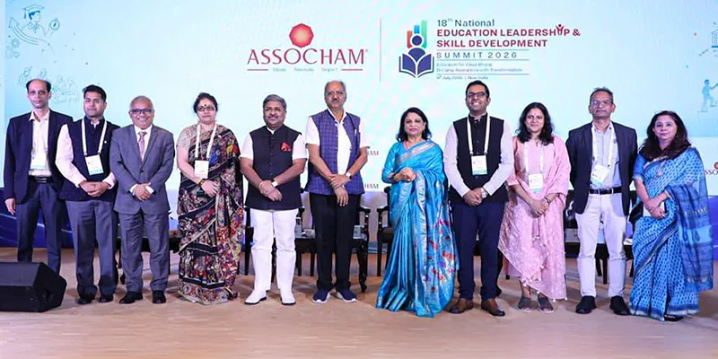 ASSOCHAM Summit 2026 banner featuring Dr. Madhu Chitkara, Chitkara University